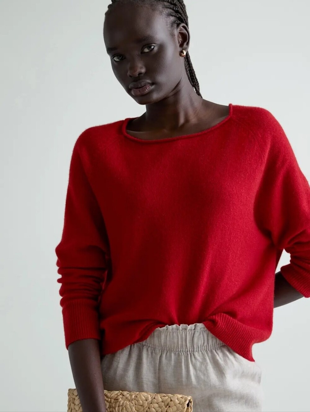 Quince mongolian Cashmere Boatneck Sweater - Varsity Red